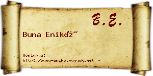 Buna Enikő névjegykártya